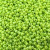 Seed Beads Round Size 11/0 28GM Opaque Rainbow Sour Apple Green