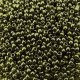 Seed Beads Round Size 11/0 28GM Gold Lustered Green Tea