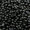 Seed Beads Round Size 11/0 28GM Opaque Jet Black Matte