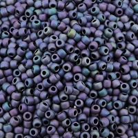 Seed Beads Round Size 11/0 28GM Matte Blue Iris