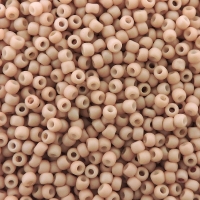 Seed Beads Round Size 11/0 28GM Opaque Pastel Frosted Shrimp