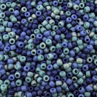 Seed Beads Round Size 11/0 28GM Mix - Semi Glazed Blue-Green Mix