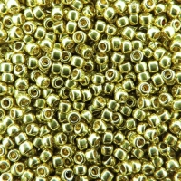 Seed Beads Round Size 11/0 28GM PermaFinish Galvanized Lemon Gld