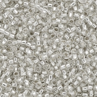 Toho Round Seed Beads Size 15/0 Silver Lined Crystal 8GM