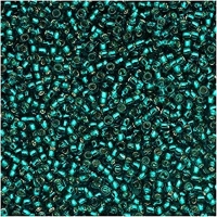 Toho Round Seed Beads Size 15/0 Silver Lined Teal 8GM