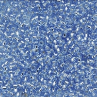 Toho Round Seed Beads Size 15/0 Silver Lined Light Sapphire 8GM