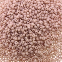 Toho Round Seed Beads Size 15/0 Opaque Pastel Frosted Shrimp 8GM