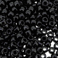 Toho Seed Beads Round Size 6/0 26GM Opaque Jet Black