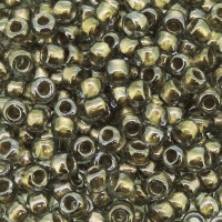 Toho Seed Beads Round Size 6/0 26GM Gold Lined Black Diamond