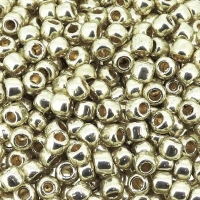 Toho Seed Beads Round Size 6/0 26GM PermaFinish Glvnzd Aluminum