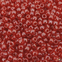 Seed Beads Round Size 8/0 28GM Opaque Lustered Cherry