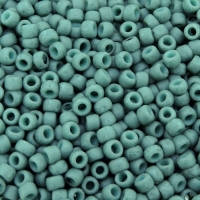Seed Beads Round Size 8/0 28GM Semi Glazed Turquoise
