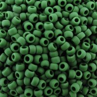 Seed Beads Round Size 8/0 Opaque Matte Forest Green 28GM 8-47HF