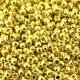 Seed Beads Round Size 8/0 PermaFinish Galvanized Lemon Gold 28GM