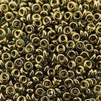 Demi Round Seed Beads Size 8/0 8.5GM Gold Lustered Montana