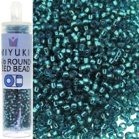 Miyuki Round Seed Beads 15/0 Silver Lined Teal 8.2GM