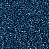 Miyuki Round Seed Beads 15/0 Silver Lined Blue Zircon 8.2GM