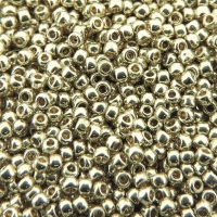 Seed Beads Round Size 11/0 28GM PermaFinish Glvnd Alnm Silver