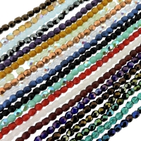 Value Pack 10 Strands -Fire Polished Faceted Round Beads 3mm Mix