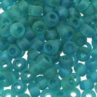 Miyuki Round Seed Beads 6/0 Dyed Semi Frosted Aqua 20GM