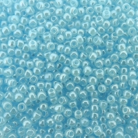 Seed Beads Round Size 11/0 28GM Ceylon Aqua Blue 11-143