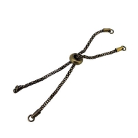 Partially Finished Adjustable Bracelet Ends Ant Bronze 3 Sets