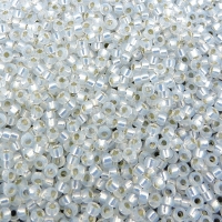 Miyuki Round Seed Beads 15/0 Silver Lined White Opal 8.2GM