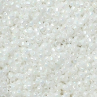 Toho Round Seed Beads Size 15/0 Opaque Rainbow White 8GM