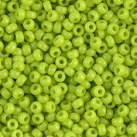 Miyuki Round Seed Beads Size 11/0 Opaque Chartreuse Green 24GM
