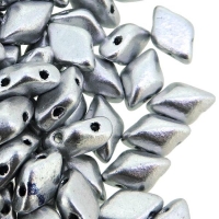 GemDUO 2-Hole beads 8x5mm 10GM - Aluminum Silver