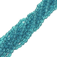 Fire Polished Faceted 3mm Round Beads 50pcs - Teal