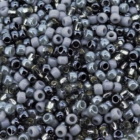 Seed Beads Round Size 8/0 28GM Gray Medley Mix