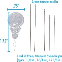 Miyuki Extra Fine Beading Needles - 6 Needles/Pack Plus Threader