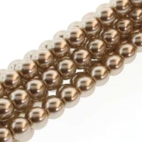 Czech Glass Pearls Round 4mm 120pcs/str Cocoa