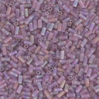 Miyuki Bugle Beads Size #1, 3mm 19.5GM Matte Smky Amy AB