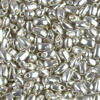 Miyuki Long Drop Beads 3x5.5mm Duracoat Galvanized Silver 25GM