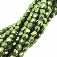 Fire Polished Faceted 2mm Round Beads 50pcs - CT SG Fern