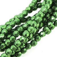 Fire Polished Faceted 2mm Round Beads 50pcs - CT SM Kale