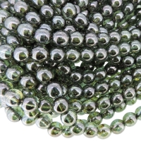 Smooth Round Druk Czech Beads 6mm Decora Loden Appx 50pcs