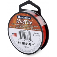 Beadalon Wildfire Beading Thread .008 Inch - 50 Yd Red