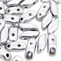 StormDuo Beads 3x7mm, Aluminum Silver 12GM/100pcs