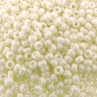 Miyuki Round Seed Beads Size 8/0 Opaque Luster Eggshell 22GM