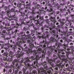  Miyuki Round Seed Beads Size 8/0 ICL Crystal/Dk Violet 22GM 