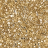 Miyuki Square Seed Beads 1.8mm, Silver Lined Gold 8.2GM