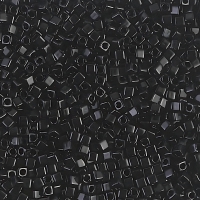 Miyuki Square Seed Beads 1.8mm, Opaque Black 8.2GM