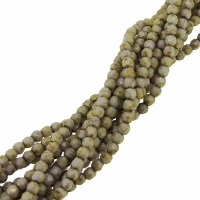 Fire Polished Faceted 2mm Round Beads 50pcs - Ultra LS Opq Green