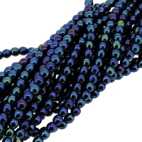 Czech Round Druk Beads 3mm - Blue Iris 100pcs