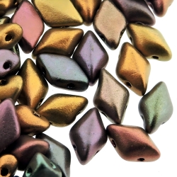  GemDUO 2-Hole beads 8x5mm 10GM - Crystal Violet Rainbow 
