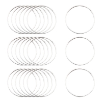 Earring Hoop Component, Linking Rings 20mm Silver Plated 50pcs