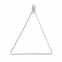 Stainless Steel Earring Hoop Triangle Links 35x50mm Silver 10pcs